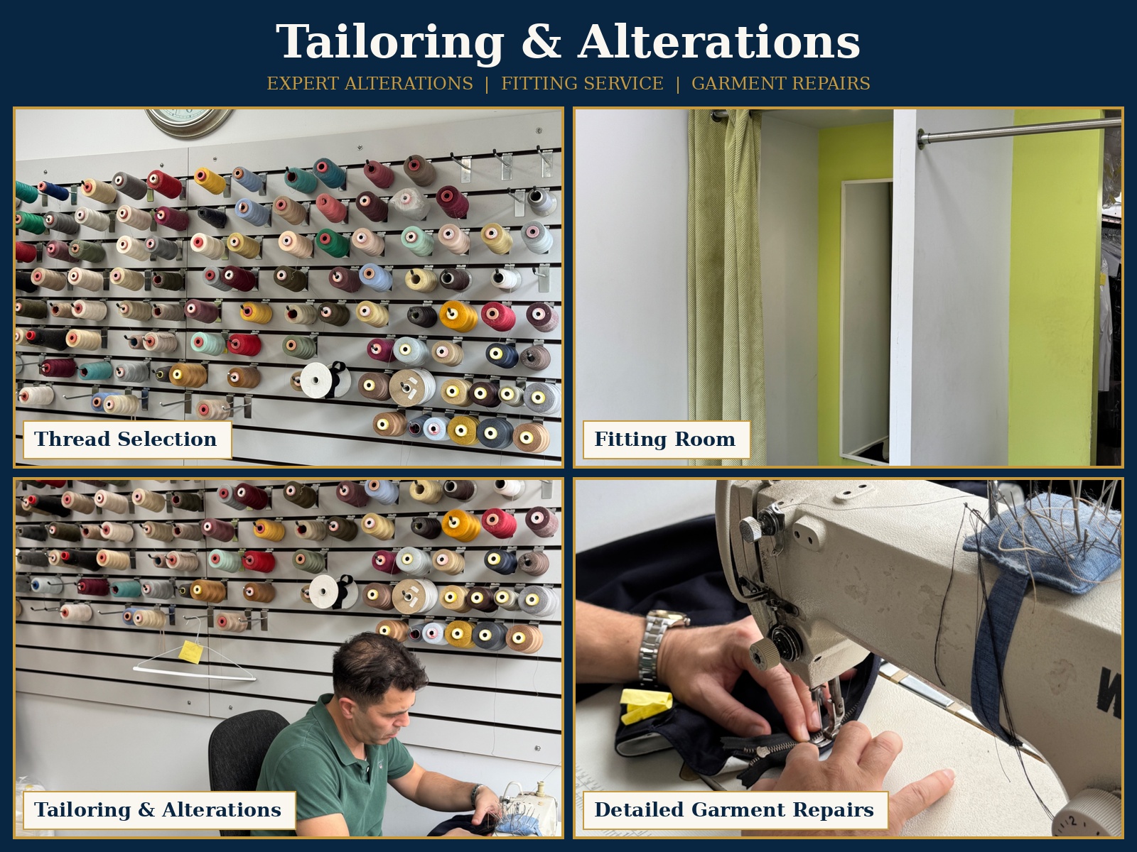 Tailoring and alterations at Reigate Dry Cleaners